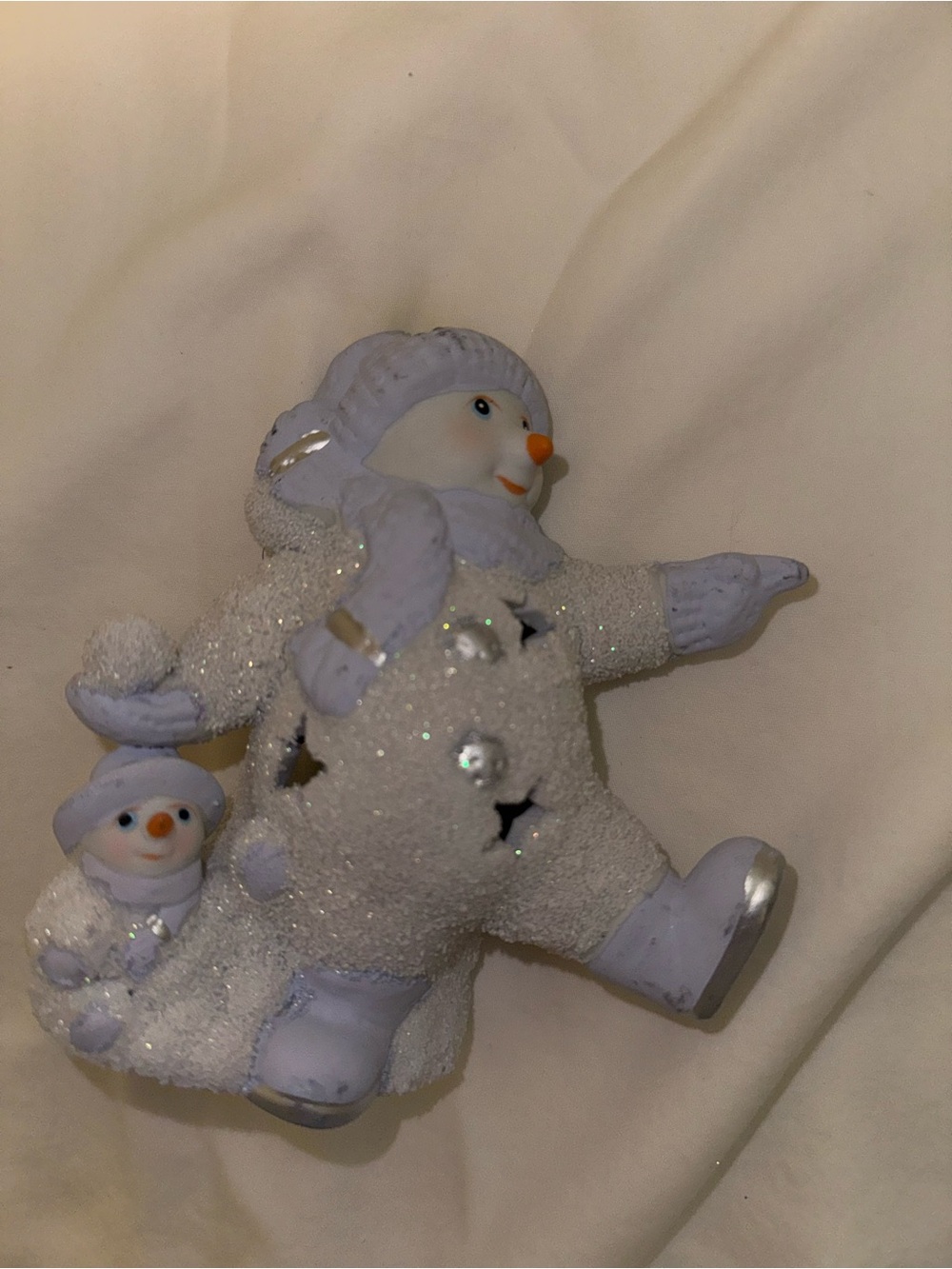 White Snowman Family Decorative Figurine - Holiday Home Accent